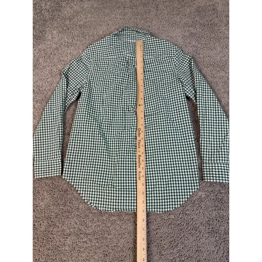 Ralph Lauren Shirt Boys M Green Long Sleeve Button-Up Collared Embroidered Pony